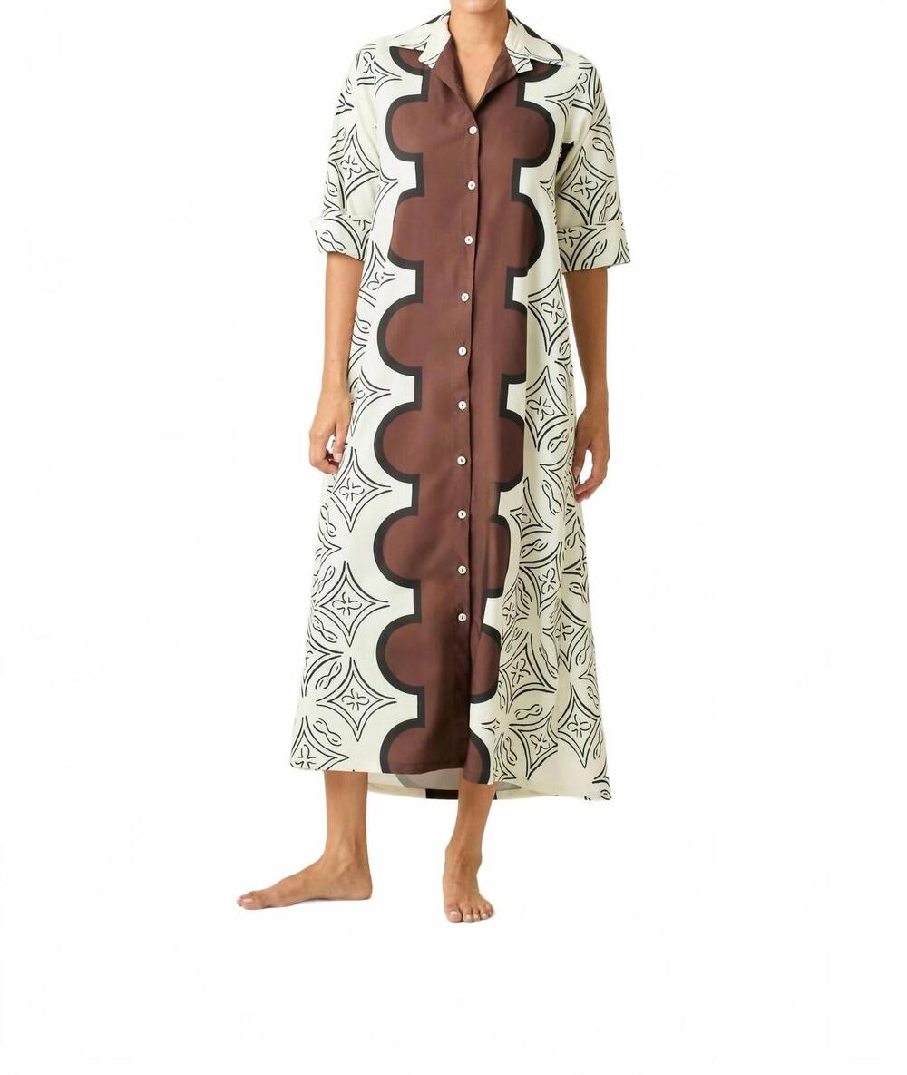 NEW LAVI monica midi dress in brown
